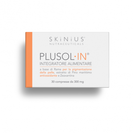 Plusol.IN integratore per la pigmentazione della pelle e antiossidante.