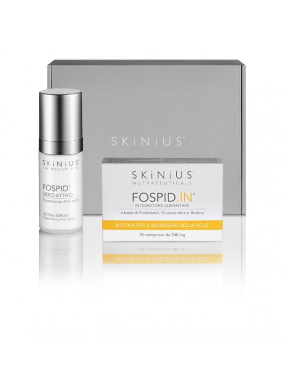 Booster Antiage di Skinius: Fospid Siero Attivo e Fospid.IN Integratore alimentare per la pelle