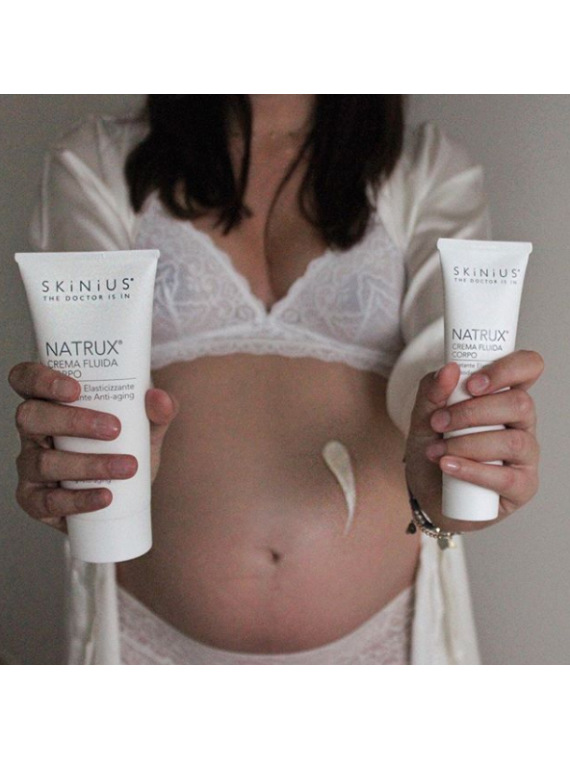 Molti dermatologi consigliano Natrux crema corpo anche per idratare la pelle in gravidanza.