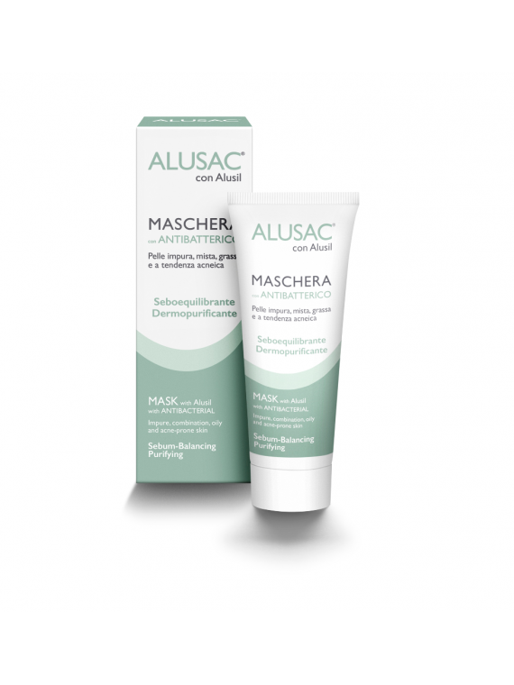 ALUSAC® Maschera è ideale per pelle impura, mista, grassa e a tendenza acneica per viso e corpo.