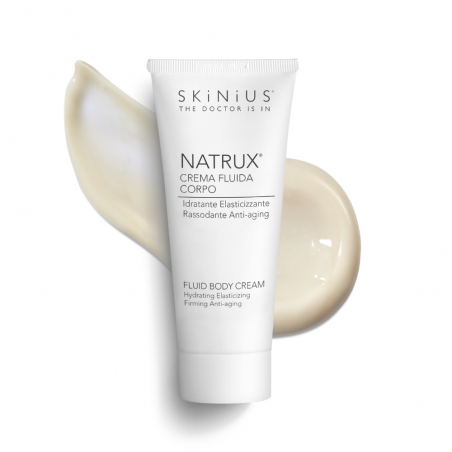 Natrux è la crema corpo di Skinius che idrata, rassoda e dona elasticità alla pelle
